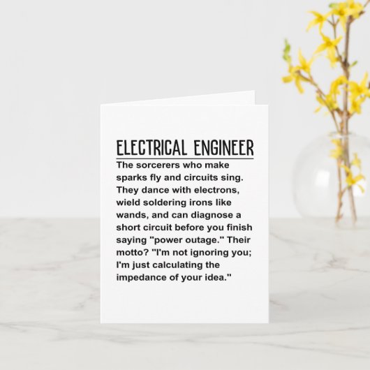 Elektrotechnicus Kaart (Gele Bloem)