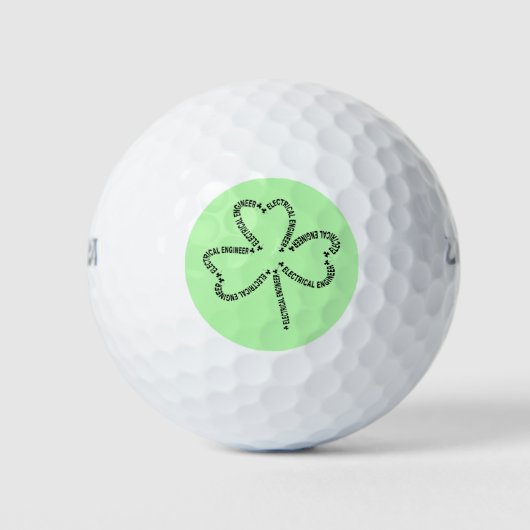 Elektrotechnicus Tekst Shamrock Golfballen (Voorkant)