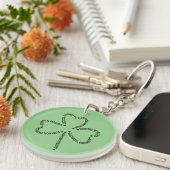 Elektrotechnicus Tekst Shamrock Sleutelhanger (Voorkant Rechts)