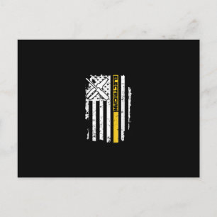 Elektrotechnicus VS-vlag Amerikaans elektrisch ges Briefkaart