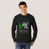 Elektrotechnicus Xmas Tree Lighting Ugly Christ T-shirt (Voorkant volledig)