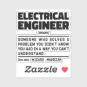Elektrotechnicus zelfstandig naamwoord Cool Engine Sticker (Vel)