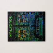 Elektrotechniker Puzzle Schaltplan "Schlachtplan" Legpuzzel (Horizontaal)