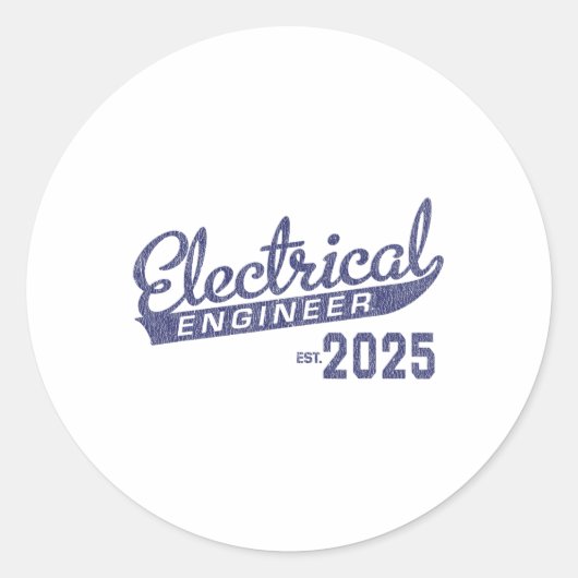 Elektrotechnisch Afstuderen 2025 1 Ronde Sticker (Voorkant)