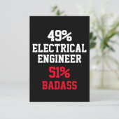 Elektrotechnisch Ingenieur Badass Card Kaart (Staand voorkant)