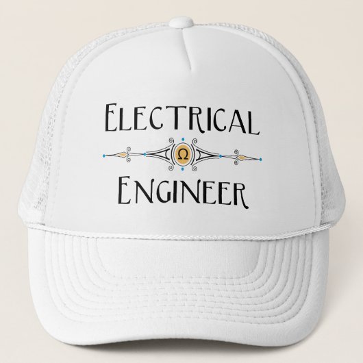 Elektrotechnisch Ingenieur Decoratie Lijn Trucker Pet (Voorkant)