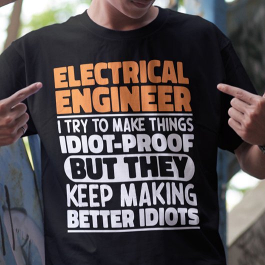 Elektrotechnisch ingenieur Ik probeer het grappig T-shirt