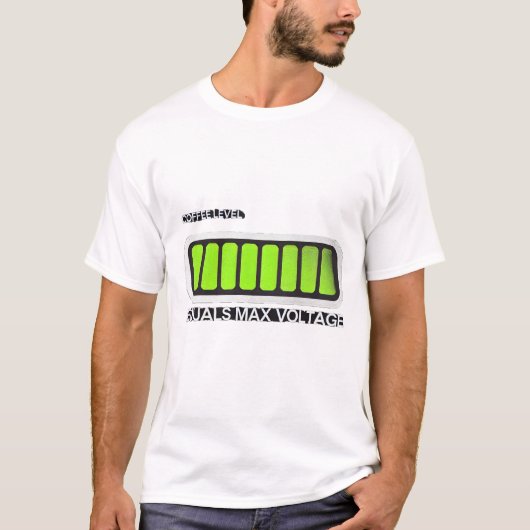 Elektrotechnisch Ingenieur Koffie Max Spanning Gra T-shirt (Voorkant)