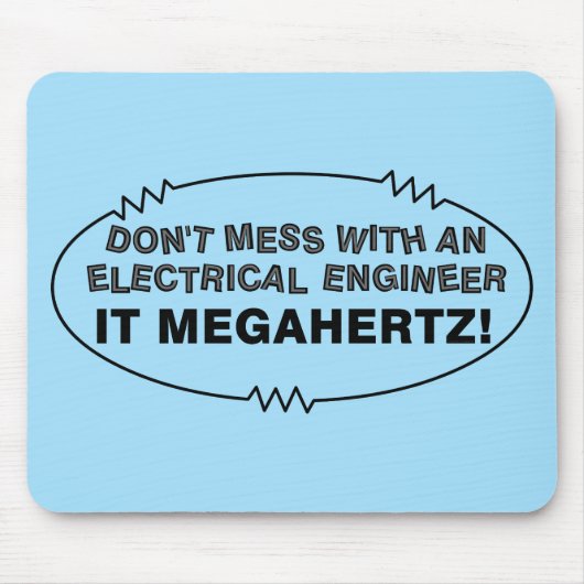 Elektrotechnisch ingenieur Megahertz Muismat (Voorkant)