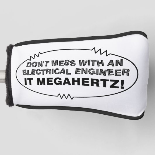 Elektrotechnisch ingenieur Megahertz Ovaal Golfheadcover (Voorkant)
