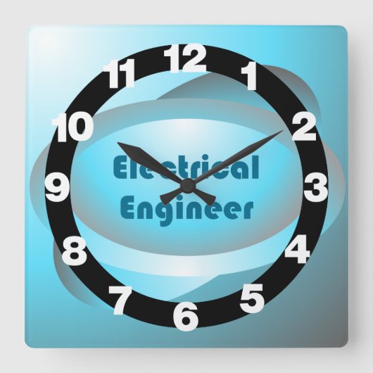 Elektrotechnisch ingenieur vierkante klok (Voorkant)