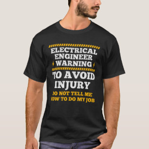 Elektrotechnisch waarschuwingssignaal om letsel el t-shirt