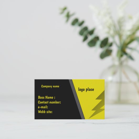 elektrotechnische bedrijven visitekaartje (Staand voorkant)