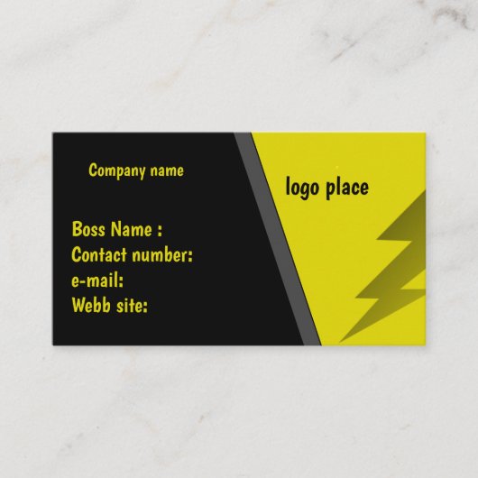 elektrotechnische bedrijven visitekaartje (Voorkant)