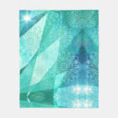 Elelegant blueArtistic mandala Fleece Blanket Deken (Voorkant)