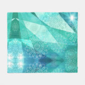 Elelegant blueArtistic mandala Fleece Blanket Deken (Voorkant (Horizontaal))