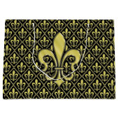 Elelgant Fleur de Lis Design Gift Bag Groot Cadeauzakje (Voorkant)