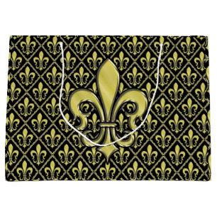 Elelgant Fleur de Lis Design Gift Bag Groot Cadeauzakje