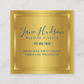 Elelgant Gold Minimalist Editable 3.5x2.5 Business Vierkante Visitekaartje (Achterkant)