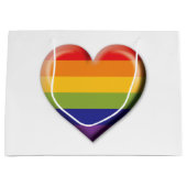 Elelgant minimalistisch ontwerp van het regenboogh groot cadeauzakje (Voorkant)