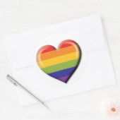 Elelgant minimalistisch ontwerp van het regenboogh ronde sticker (Envelop)