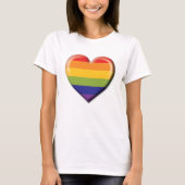 Elelgant minimalistisch ontwerp van het regenboogh t-shirt (Voorkant)