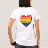 Elelgant minimalistisch ontwerp van het regenboogh t-shirt (Achterkant)