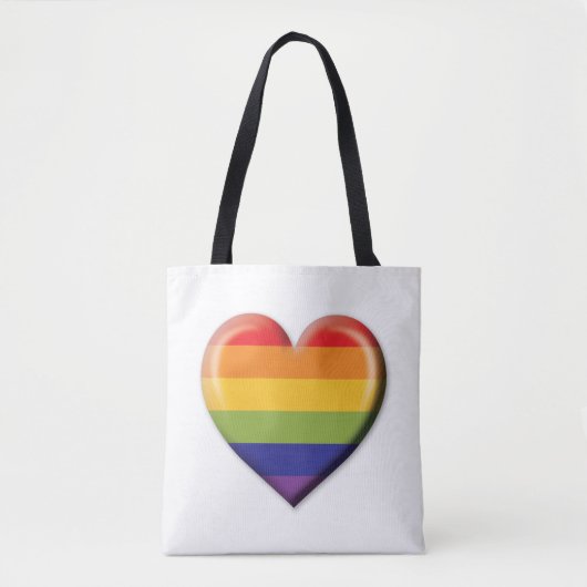 Elelgant minimalistisch ontwerp van het regenboogh tote bag (Voorkant)