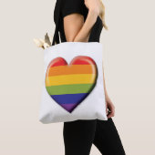 Elelgant minimalistisch ontwerp van het regenboogh tote bag (Dichtbij)