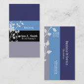 Elelgant Natuur Professional Two Blues Floral Visitekaartje (Voorkant / Achterkant)