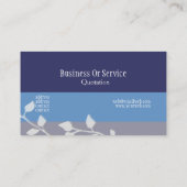 Elelgant Natuur Professional Two Blues Floral Visitekaartje (Achterkant)