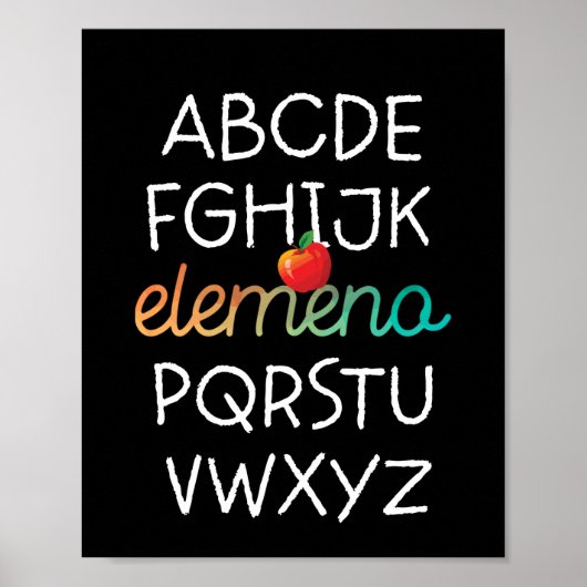 Elemeno Alphabet Preschool Kindergarten - School Poster (Voorkant)