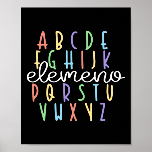 Elemeno kleuterschool leraar Schattigee geschenken Poster (Voorkant)