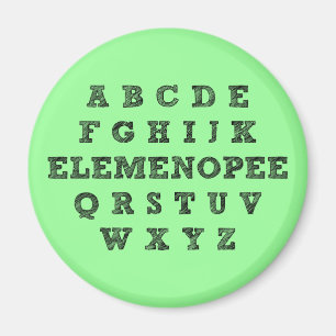 Elemenopee Alfabet Grappige Koelkastmagneet Magneet