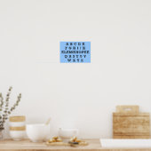 Elemenopee Alfabet Grappige Poster Bord (Keuken)
