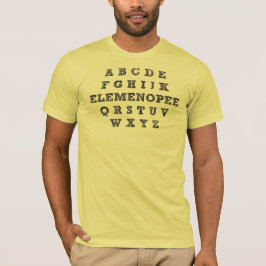 Elemenopee Alfabet Grappige T-shirt