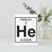 Element 002 - He - Helium (volledig) Briefkaart (Staand voorkant)