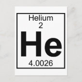 Element 002 - He - Helium (volledig) Briefkaart (Voorkant)