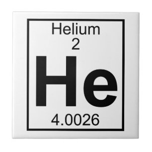 Element 002 - He - Helium (volledig) Tegeltje