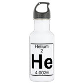 Element 002 - He - Helium (volledig) Waterfles (Voorkant)