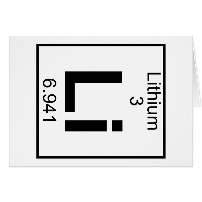Element 003 - Li - lithium (volledig) (Voorkant Horizontaal)