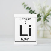 Element 003 - Li - Lithium (volledig) Briefkaart (Staand voorkant)