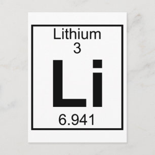 Element 003 - Li - lithium (volledig) Briefkaart