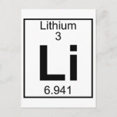 Element 003 - Li - Lithium (volledig) Briefkaart (Voorkant)