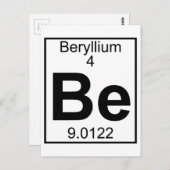 Element 004 - be - beryllium (volledig) briefkaart (Voorkant / Achterkant)