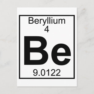 Element 004 - be - beryllium (volledig) briefkaart
