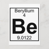 Element 004 - be - beryllium (volledig) briefkaart (Voorkant)