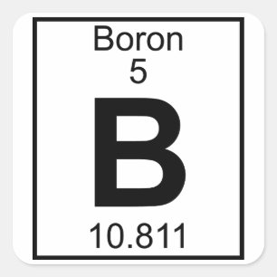 Element 005 - B - Boor (volledig) Vierkante Sticker