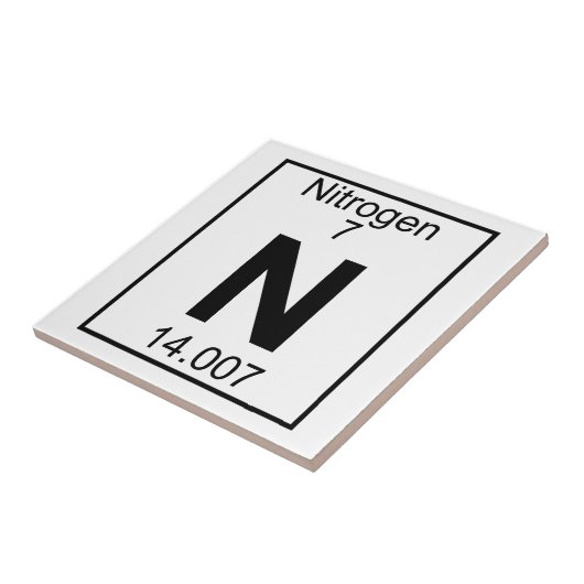 Element 007 - N - Stikstof (volledig) Tegeltje (Zijkant)