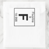 Element 009 - F - Fluor (volledig) Rechthoekige Sticker (Tas)